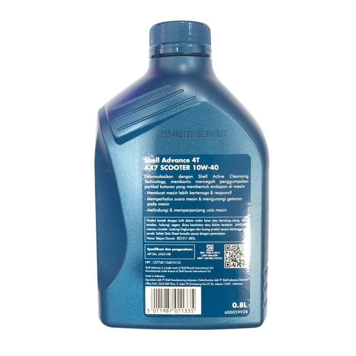 Oli Shell Matic Advance Ax7 4T Scooter 10W40 Vario 125 Beat Honda Motorcycle Oil