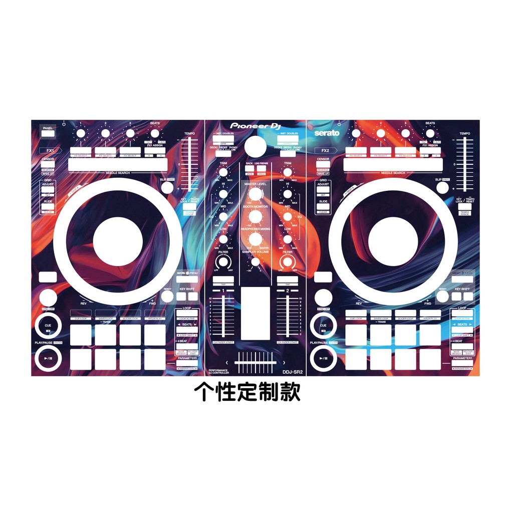 Pioneer DDJ-SR2 Controller Panel Film. Disc Player Personalized Colorful Sticker,(the Product Is