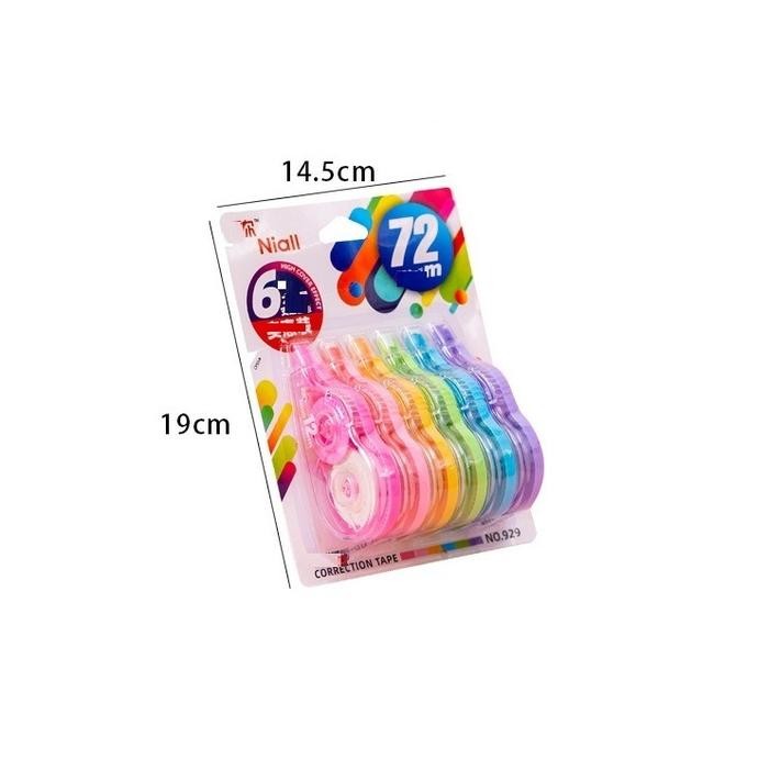 

6Pcs Tipex Tip X Pita Koreksi Pena Correction Tape Gans-St0453 Perlengkapan Sekolah