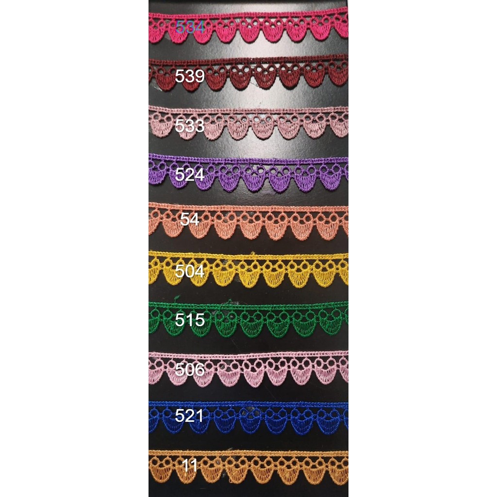 Renda giper 2cm /Kain Renda Bordir/ Giper kecil - (G-15667) - 15yds