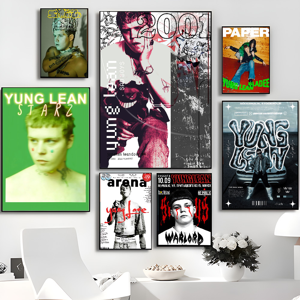 Rapper Y-Yung L-Lean Self-Adhesive Art Poster Whitepaper Prints Posters Artwork Aesthetic Art Wall