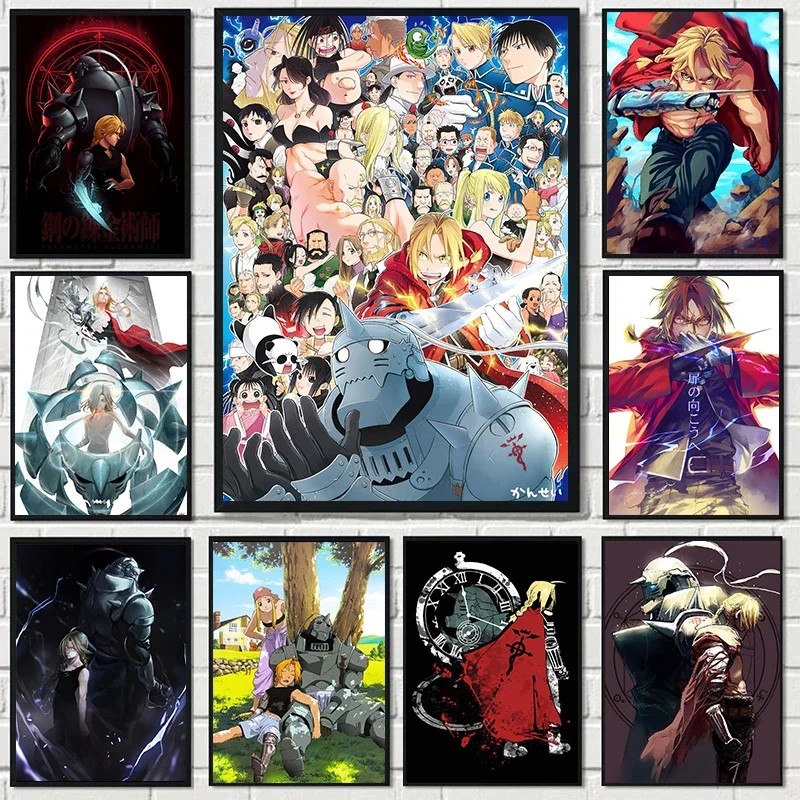 Fullmetal Japan Anime Alchemist Posters Cuadros Print Wall Art Decor For Living Kids Room Painting