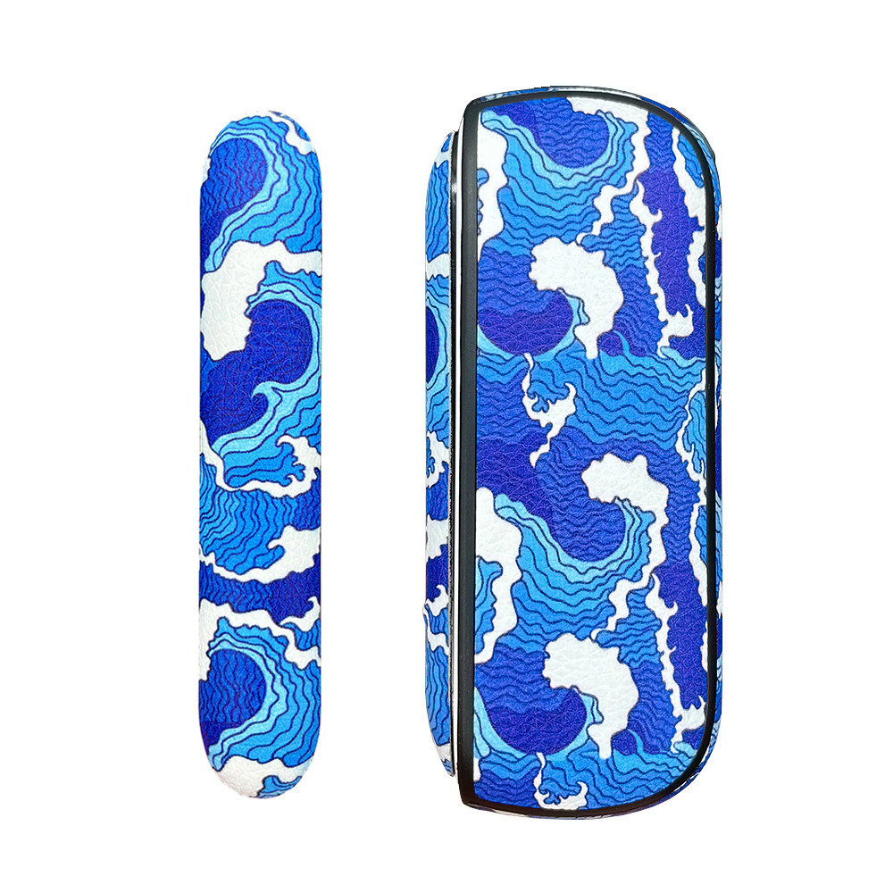 5 Patterns Print PU Leather Case for IQOS 3 Duo With Side Door Cover