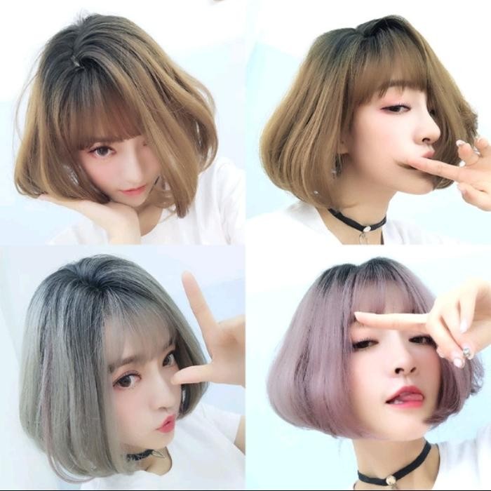 Wig Orignal Korea Bob Blow 30cm Wig Wanita Natural Wig Pendek 10136