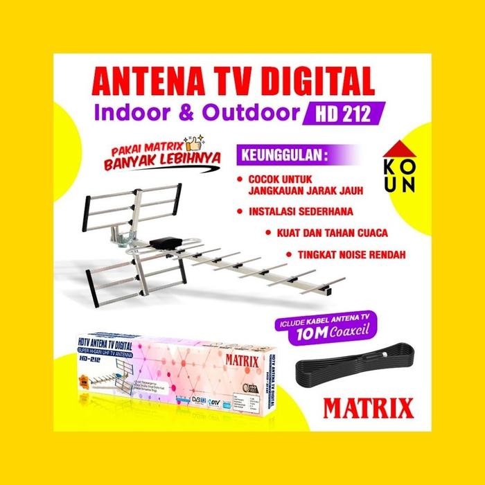 [Allthebest] ANTENA MATRIX HD212 / HD 212 / HD-212 ANTENA TV DIGITAL + BOOSTER