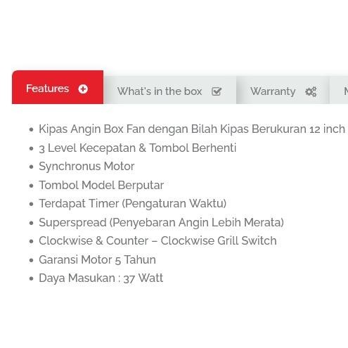 [Allthebest] PROMO KIPAS ANGIN BOX FAN COSMOS 12 BFE KIPAS ANGIN DUDUK MEJA