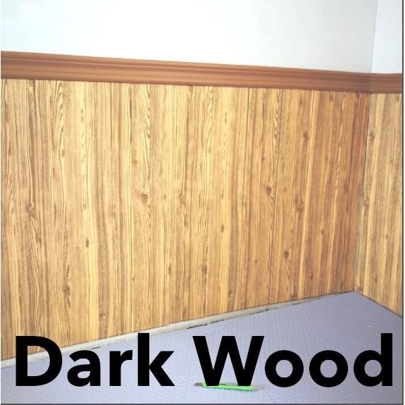 [Allthebest] Wallpaper 3D FOAM / Wallfoam Dinding / Wall Foam Motif Kayu 5mm