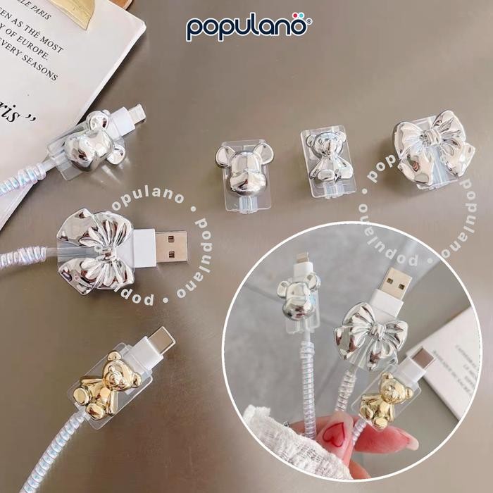 Cable Saver Universal 3D Transparan Case Pelindung Ujung Kabel Carger