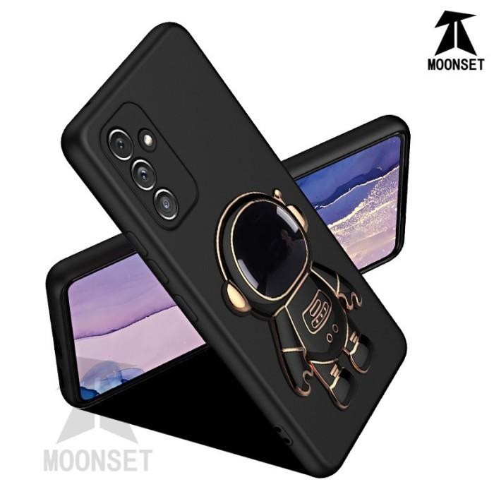 Samsung A55 Case Slim 3D Astronaut Holder Softcase Trendy Ring Cover
