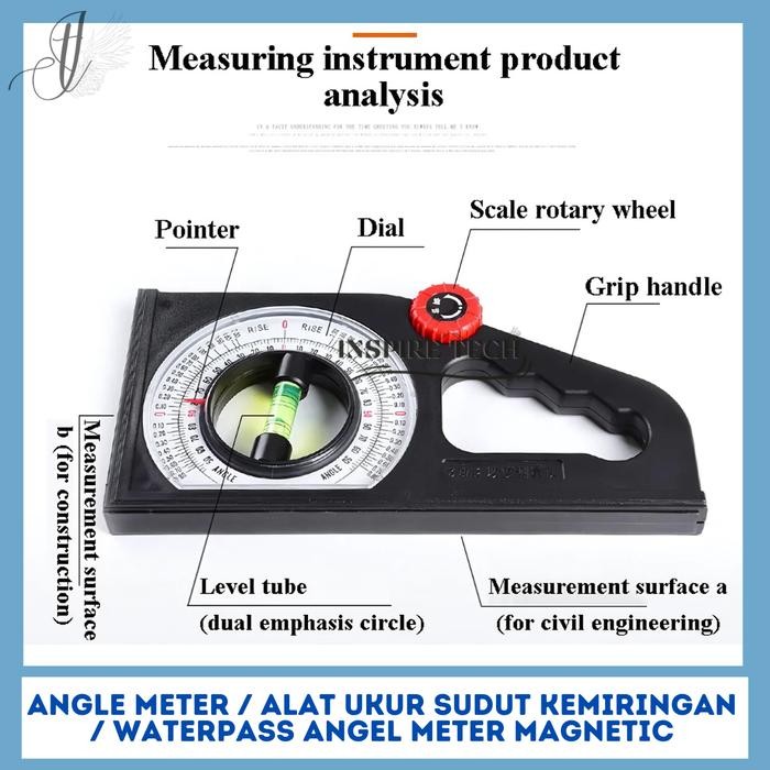 Alat Ukur Sudut Kemiringan/ Angle Meter/Waterpass Angle Meter Magnetic