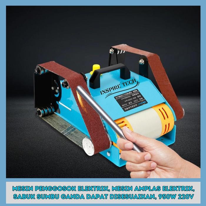 Mesin Amplas Dual-Shaft Belt Sander Mesin Amplas Portable Amplas Poles