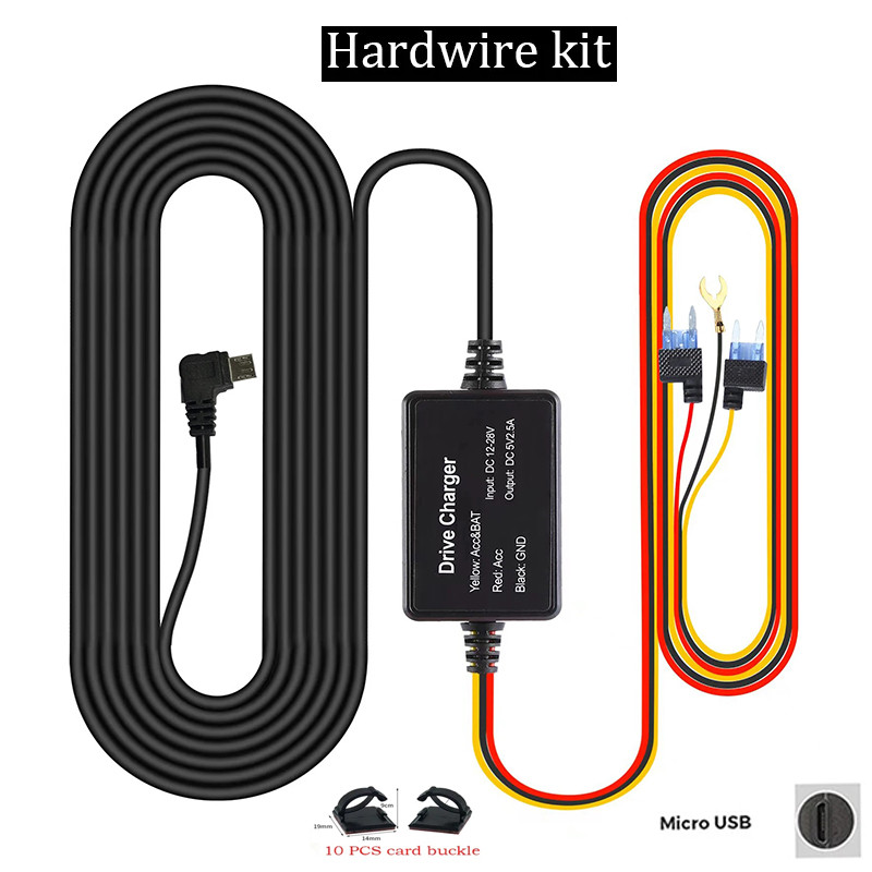 for 70mai Hardwire Kit Micro USB for 70mai 4K A800S A500S S500 D06 M300 LIte2  Hardwire Kit UP02 for