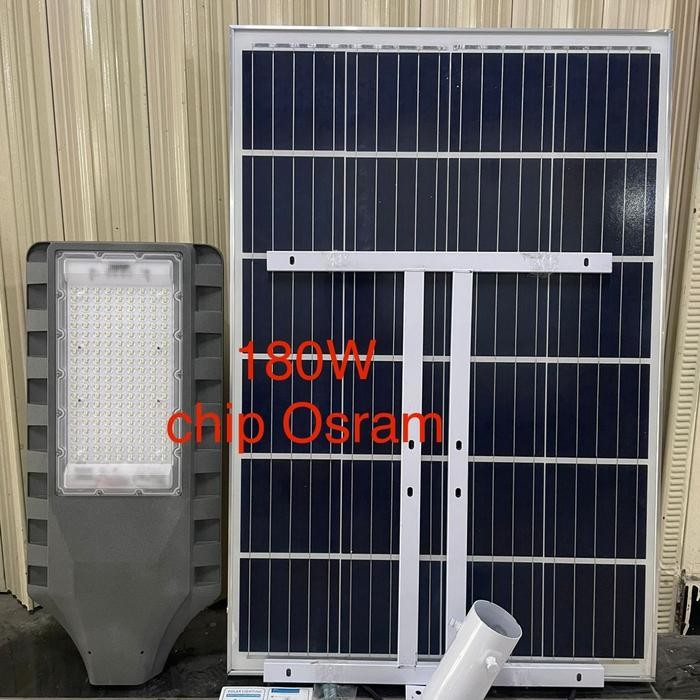 Pju Lampu Jalan Led Solar 180W 180W Mata Osram / Lampu Pju Solar Panel Two In One Mata Chip Osram