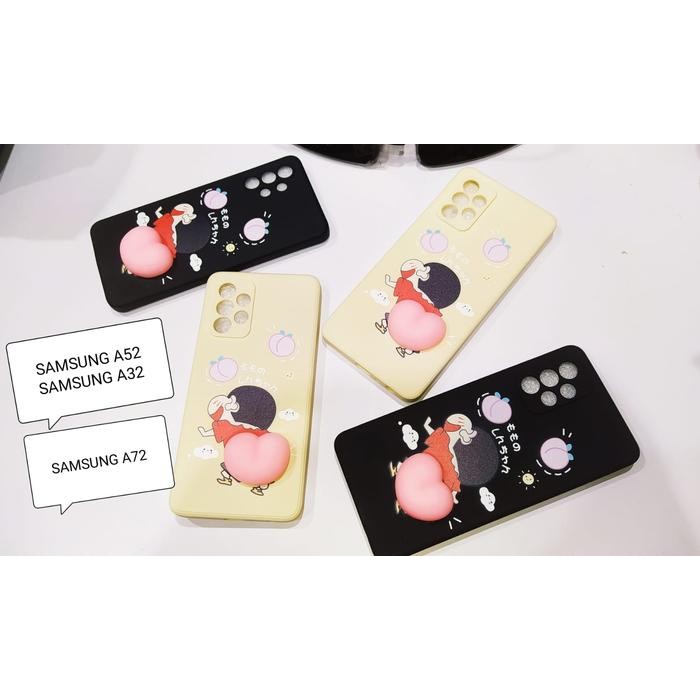 Samsung A32 A52 A72 CAse 3D cartoon shinchan squishy peache softcase