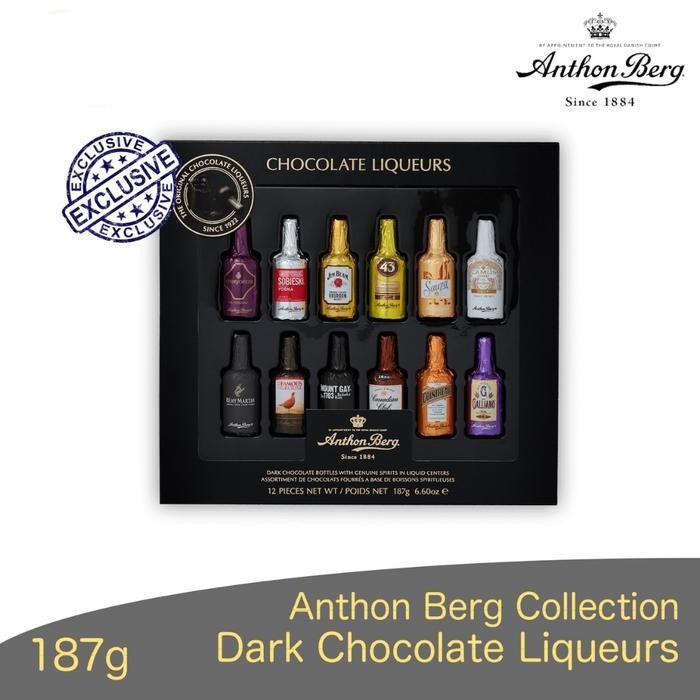 

Cokelat ANTHON BERG Cocktail Dark Chocolate Liqueurs 187gram isi 12pcs asal Eropa best seller