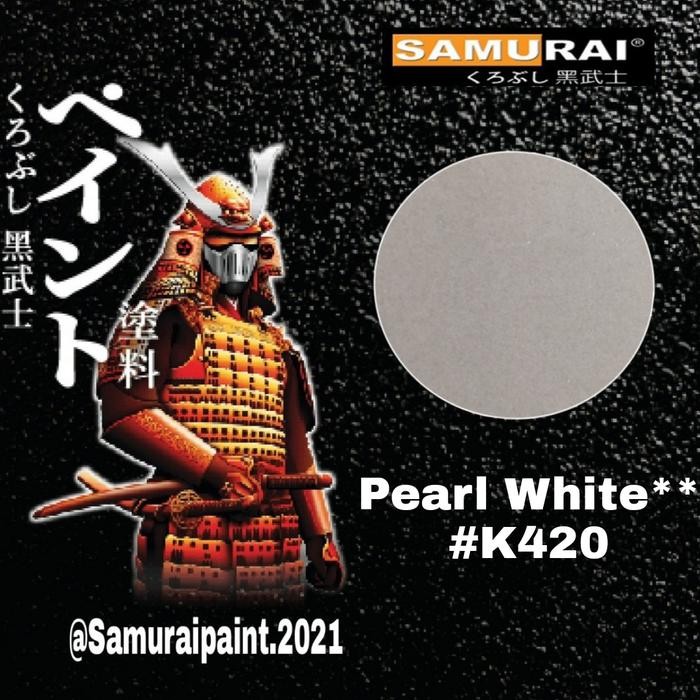 TERBARU SAMURAI PAINT PEARL WHITE K420 CAT SEMPROT SAMURAI WARNA PUTIH MUTIARA