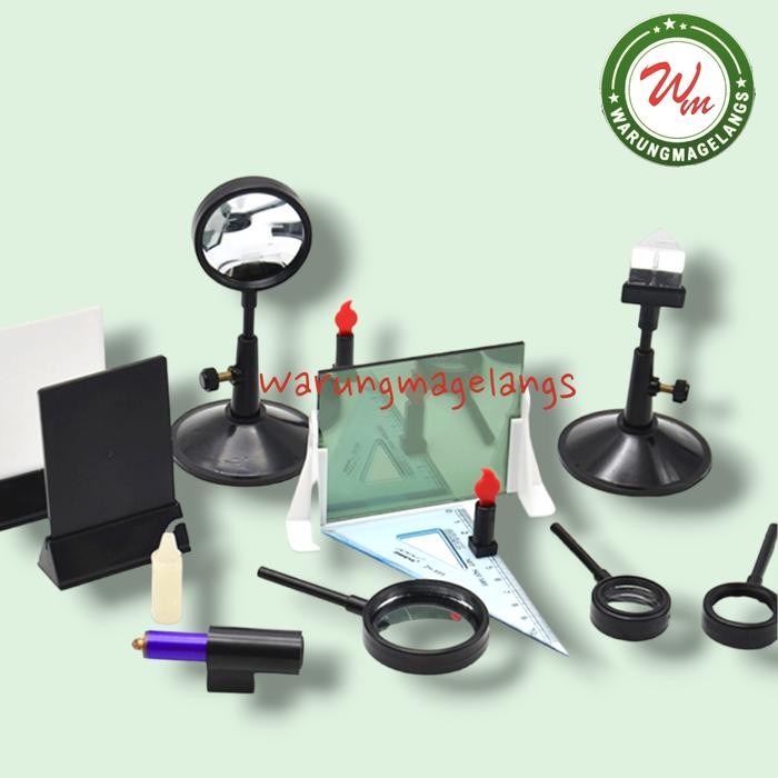 

Alat Praktek Eksperimen Fisika Optik Lensa Cembung Cermin Datar Set