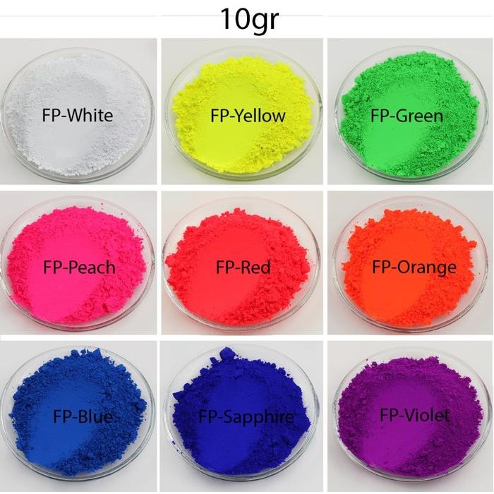 Fluorecent Pigmen Serbuk Stabilo 8Gr 8 Gr Bubuk Pewarna Resin Epoxy Uv Color Sablon Nail Art Lilin