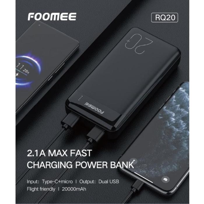 (Expert) POWER BANK Foomee FAST CHARGING 20.000 mAh RQ20 dual USB 2.1A MAX