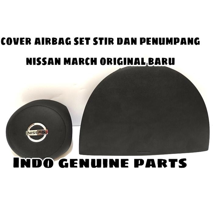 Cover Airbag Air Bag Set Stir Dan Penumpang Nissan March Original Baru
