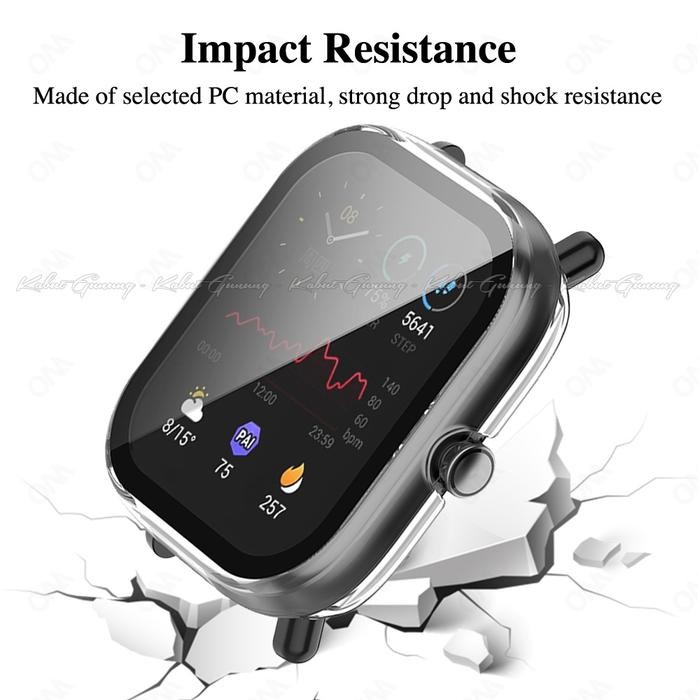 (Expert) PC Hard Case For AMAZFIT BIP U BIP U PRO Case Cover With Tempered Glas