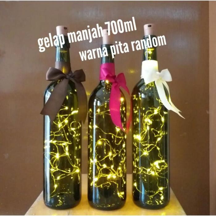 (Expert) Lampu malam / Lampu hias LED dalam botol kaca keren