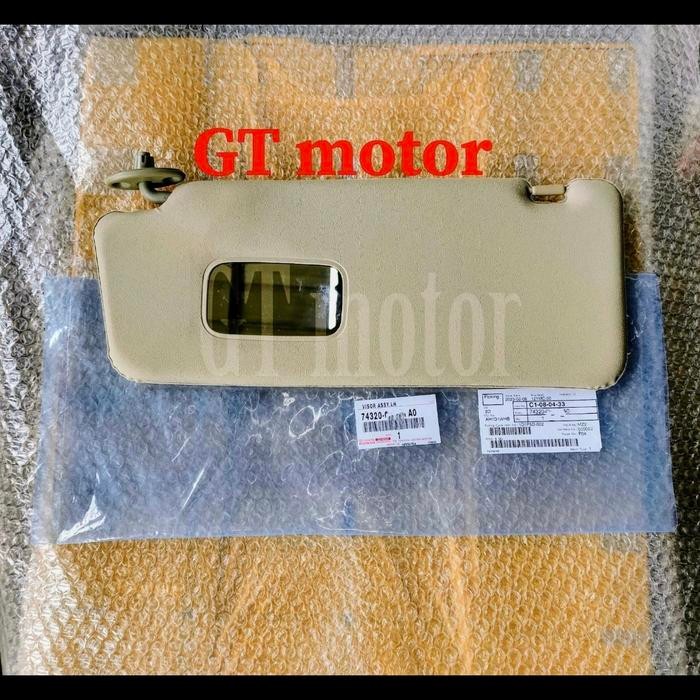 Terbagus Sunvisor Sun Visor Kiri Fortuner 2006-2008 Cream Bahan Bludru Ada Kaca