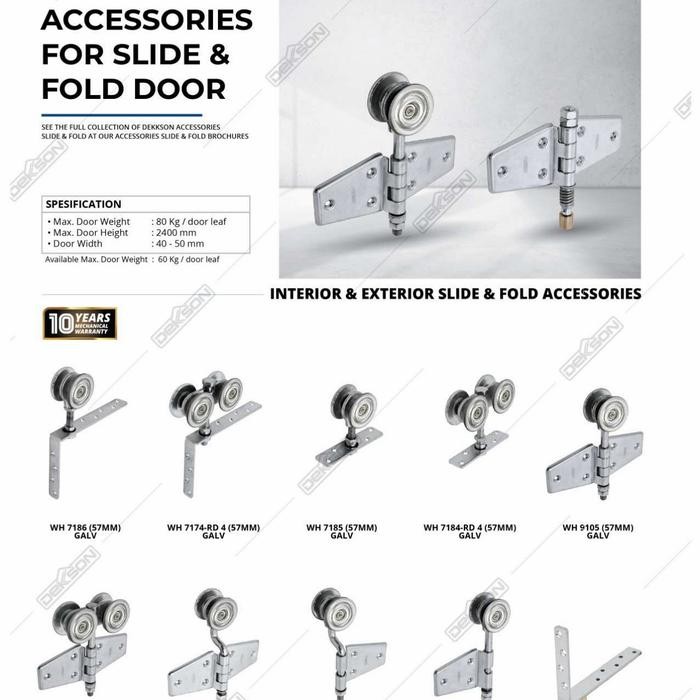 HARGA DISKON rel pintu dorong lipat dekkson WH 9105 Galv roda engsel atas tengah