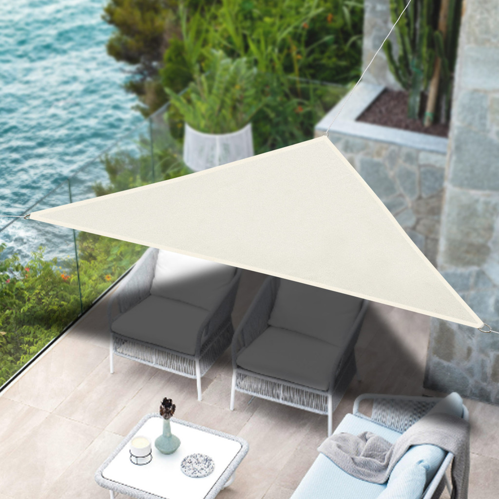 Triangle Sun Shade Sail Canopy Shelter Protection Cover UV Ray Garden Pool Yard Super Triangular