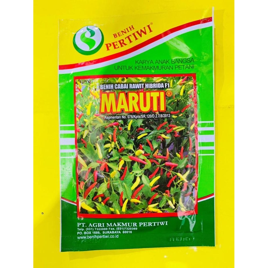 Benih Cabai Rawit MARUTI . Isi 10gr dari Benih Pertiwi