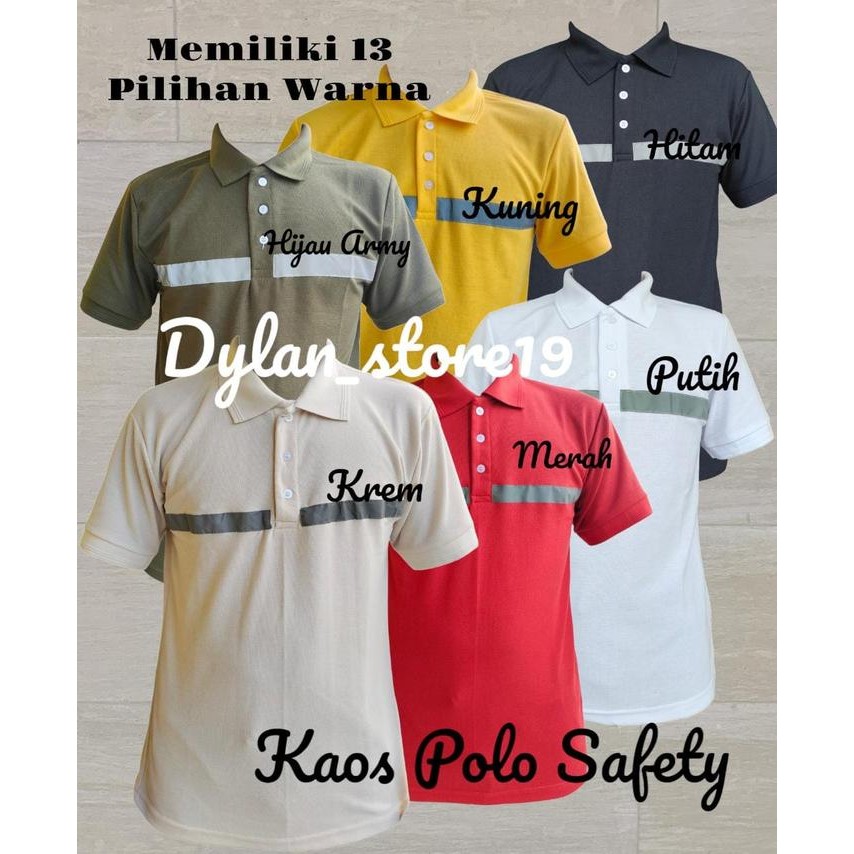 Kaos Safety Proyek Skotlet Tangan Pendek - Kaos Lapangan Safety - Kaos