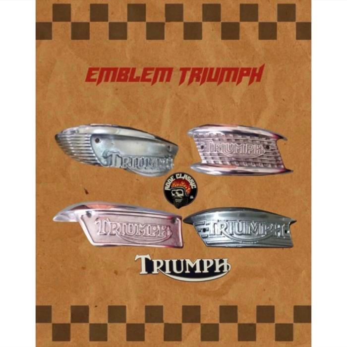 PREMIUM Emblem tangki motor Triumph classic