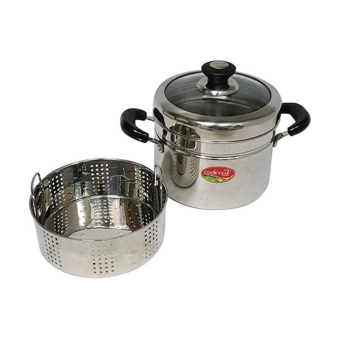PREMIUM Panci Kukus Stainless 22 cm - Cookville Fancy Steamer / Kukusan