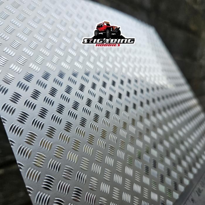 PREMIUM Plat Bordes Lembaran Skala 1/10 21x15cm Stainless Steel