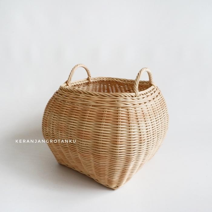PREMIUM Keranjang Rotan Pot Anyaman