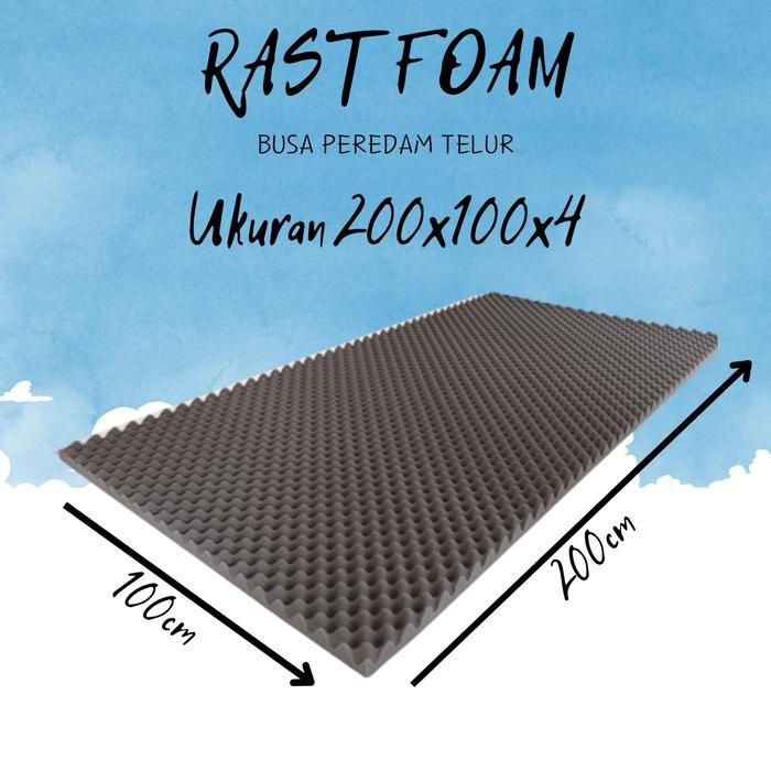 PREMIUM Busa Peredam Suara Ruangan dinding foam lembaran Kedap Telur 200x100x4