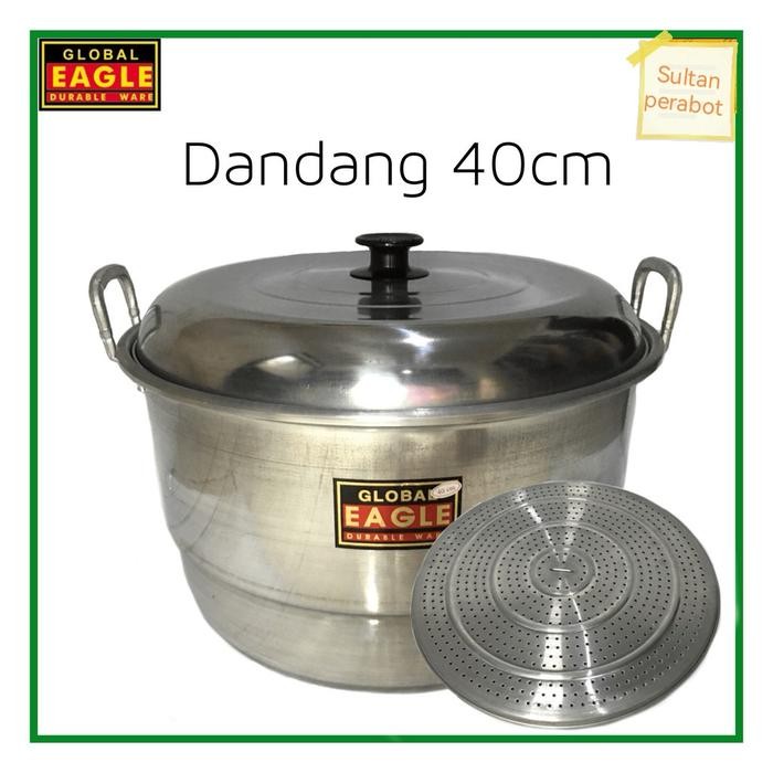 PREMIUM Panci dandang kukus besar 36,40 Cm aluminium global eagle eagle panci / dandang besar /