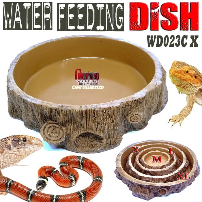 MARI MILIKI- WD023C WATERDISH FEEDING TEMPAT MAKAN MINUM REPTIL KADAL TORTOISE TEGU