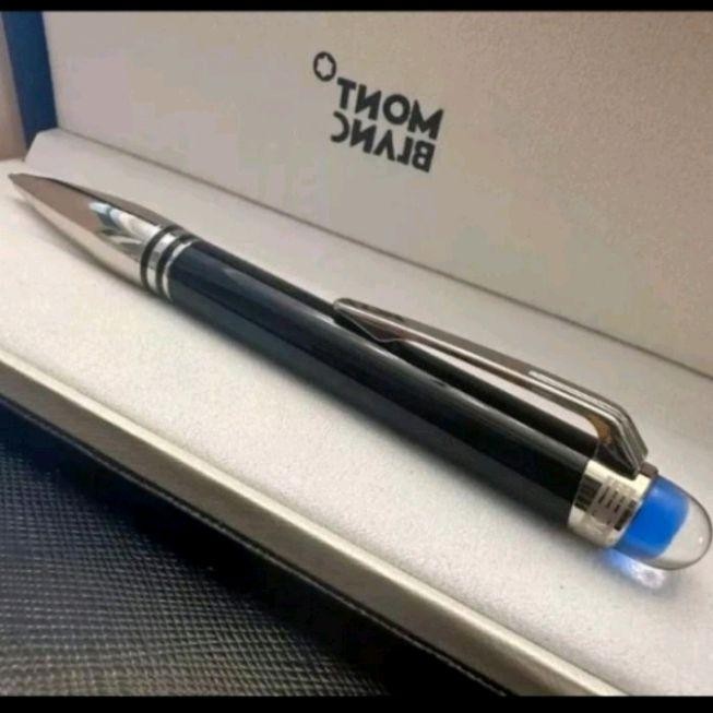 

Ballpoint Mewah Brand Monblang Starwalker Cool Blue Lengkap dengan Box Dan Book Guide Service Pulpen