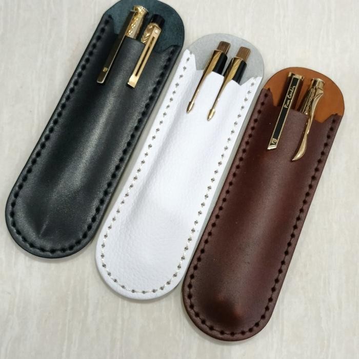 

sarung tempat pulpen pensil kulit asli