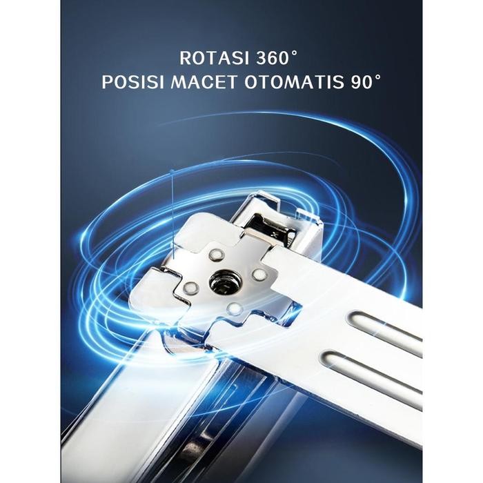 

Triple Stapler Stepler Rotatable/ Staples Meja Putar 3 Arah Besar/ Staples Kantor