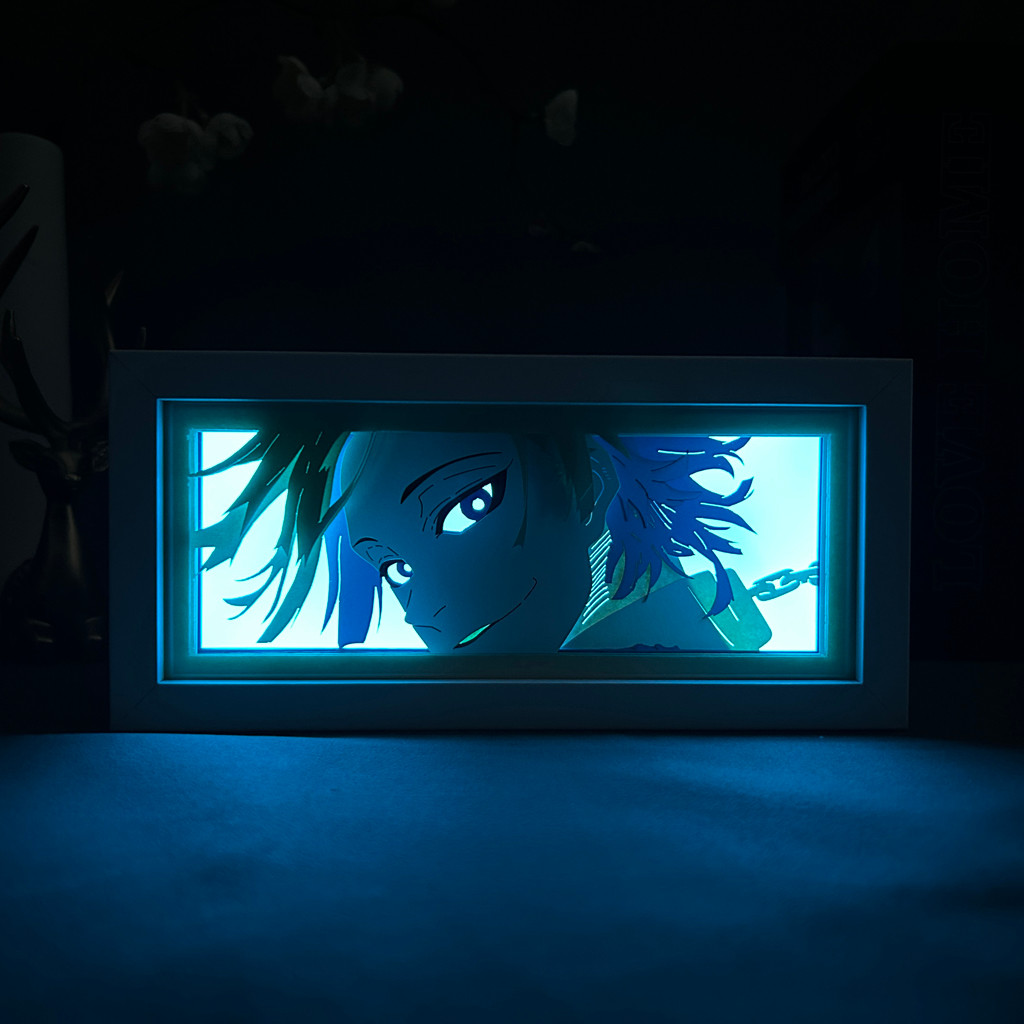 Paper Cut Anime Light Box Blue Lock Michael Kaiser For Bedroom Decoration Manga Shadow Box Desk