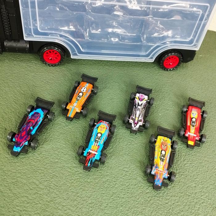 MAINAN ANAK TRUCK CONTAINER DIY PR-17491 ISI MOBIL KECIL MERK PREMIUM