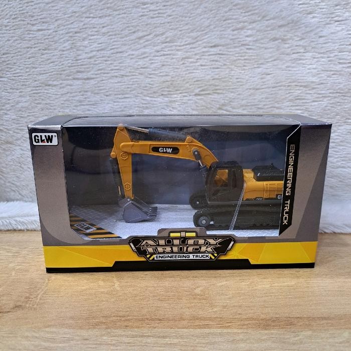 DIECAST ALLOY TRUCK GLW ENGINEERING TRUCK MINIATUR BEKO EXCAVATOR