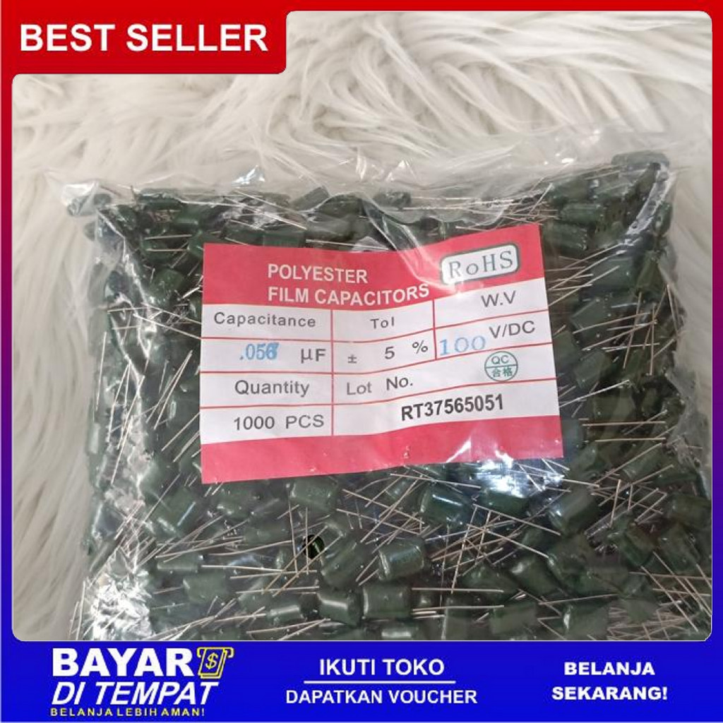 FREE ONGKIR 1.000 PCS KAPASITOR MILAR 563 CAPACITOR MILAR 56N 56 N BISA COD