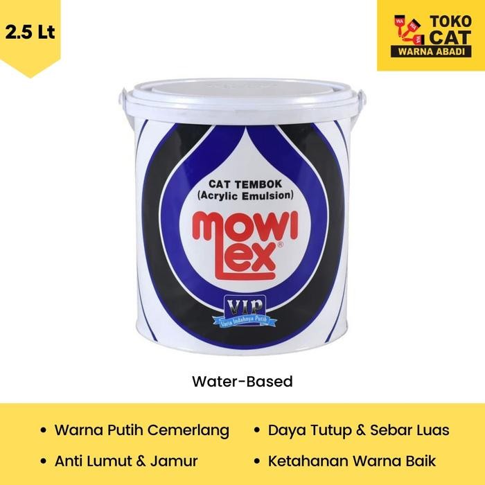 CAT TEMBOK MOWILEX INTERIOR VARIAN PUTIH 2.5 LITER
