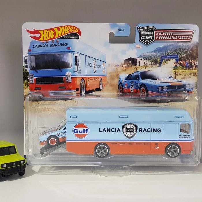 HOT WHEELS TEAM TRANSPORT LANCIA RALLY EURO HAULER HOTWHEELS GULF ORI