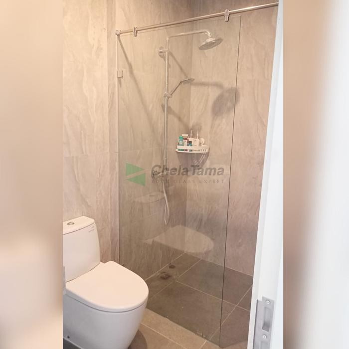 SEKAT SHOWER KAMAR MANDI PARTISI KACA TEMPERED 10 MM