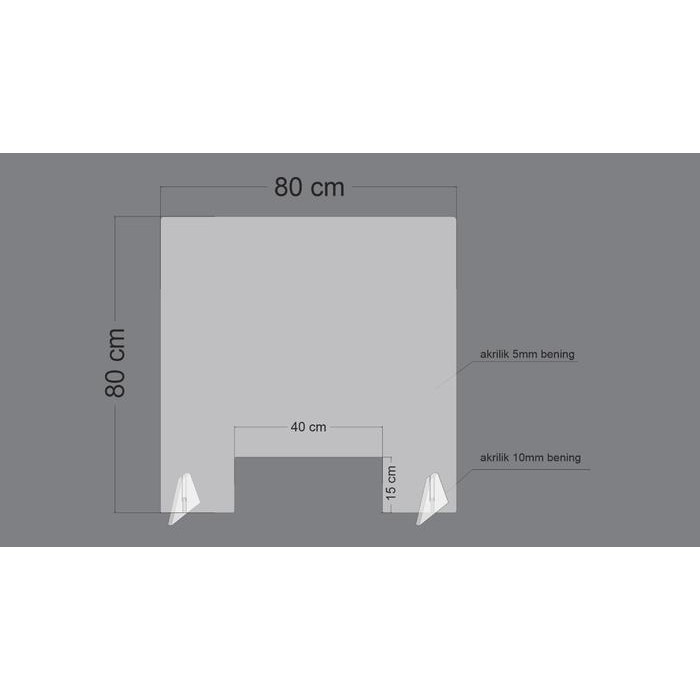 SEKAT/PARTISI/PEMBATAS MEJA AKRILIK ACRYLIC SEKAT MEJA KASIR AKRILIK