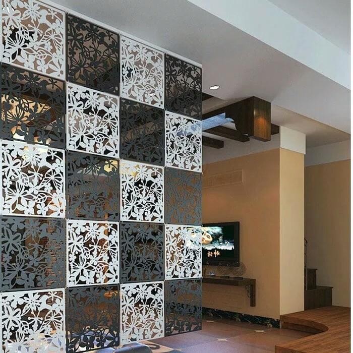 PARTISI PENYEKAT PEMBATAS RUANGAN 3D PVC TIRAI GANTUNG HIASAN DINDING